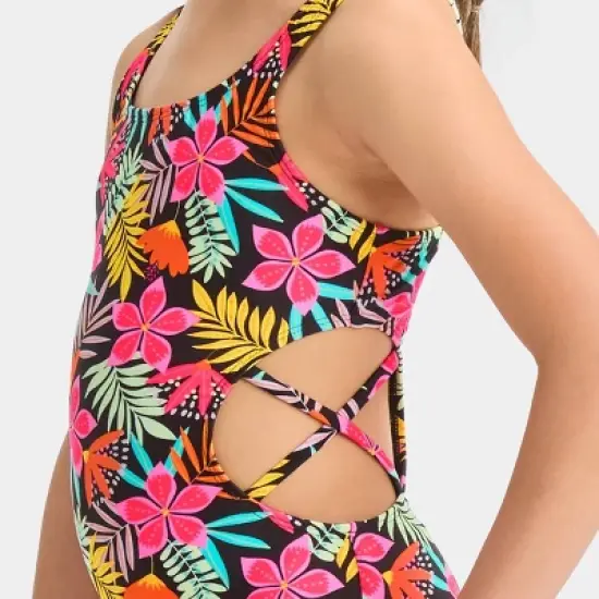 Girls' Cowabunga Floral One Piece Swimsuit - Cat & Jack&trade; image {1}