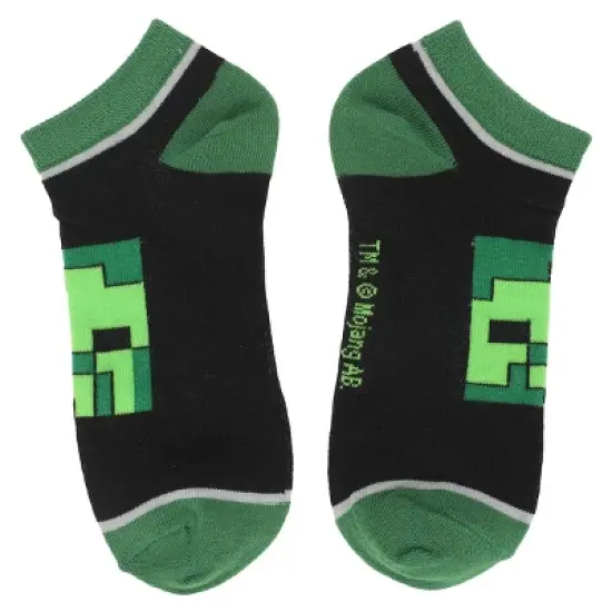 Minecraft Character Heads 5-Pair Ankle Socks image {5}