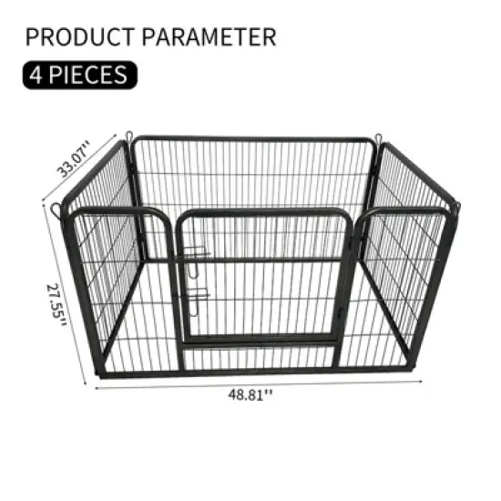 Pet Playpen, Garden Fence with Gate, Dog Fence Playpen with 24" Height Metal Panels, Dog Playpen for Small/Medium Dogs, Puppy Cat Exercise Fencing image {1}