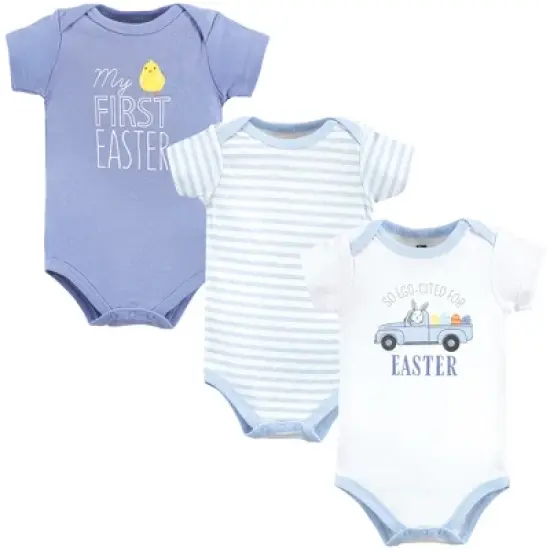 Hudson Baby Infant Boy Cotton Bodysuits, Easter Truck image {8}