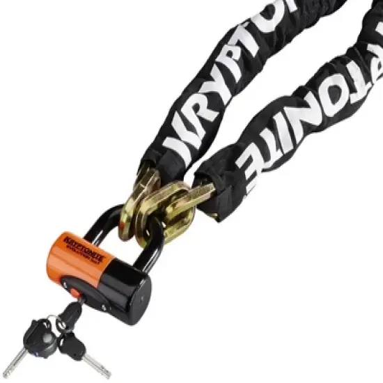 Kryptonite New York Chain 1210 and Evolution Disc Lock Keyed 12mm x 100cm Black image {2}