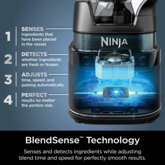 Ninja Detect Power Blender Pro + Personal Single-Serve, BlendSense Technology, 1800PW, Pitcher, To-Go Cups - TB301 image {2}