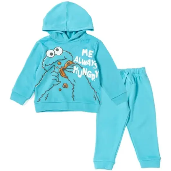 Sesame Street Elmo Cookie Monster Baby Fleece Pullover Hoodie and Pants Outfit Set Infant image {7}