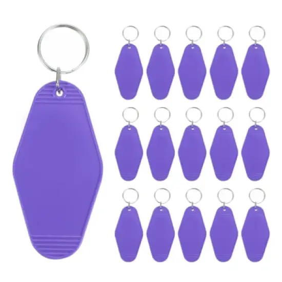 Unique Bargains Blank Vintage Motel Keychain for DIY Ornament Backpack Label 16 Pcs image {20}