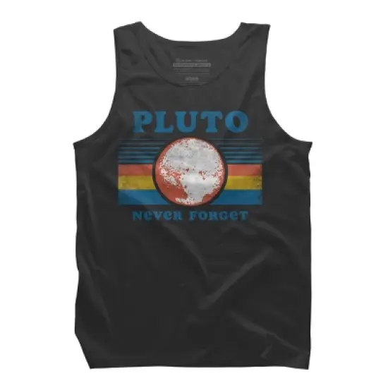 Men's Design By Humans Pluto Never Forget By Tingsy Tank Top image {5}
