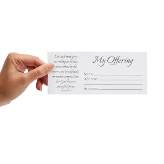 Best Paper Greetings 100-Pack Tithe Envelopes for Church Offerings and Religious Occasions, Square Flap, White, 7" x 3" image {4}