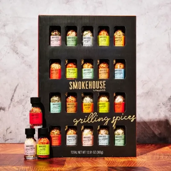 Smokehouse by Thoughtfully, Ultimate Grilling Spice Gift Set, Flavors Include Chili Garlic, Rosemary and Herb, Lime Chipotle, and More, Set of 20 image {6}