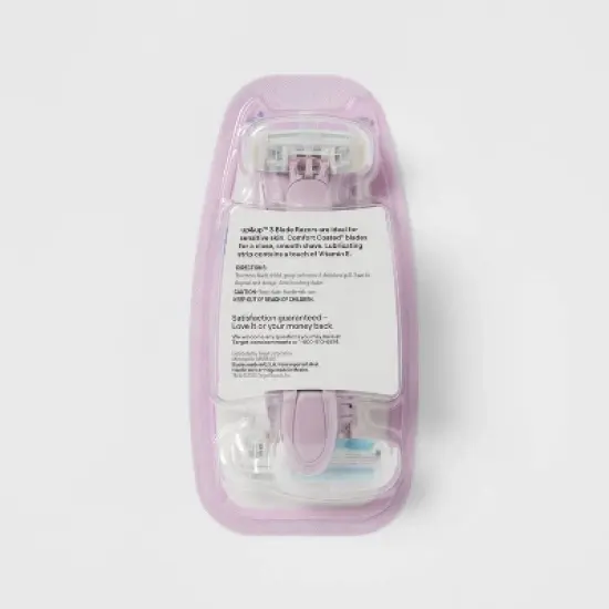 Sensitive Skin Women's 3-Blade Disposable Body Razors - 3ct - up&up&trade; image {2}