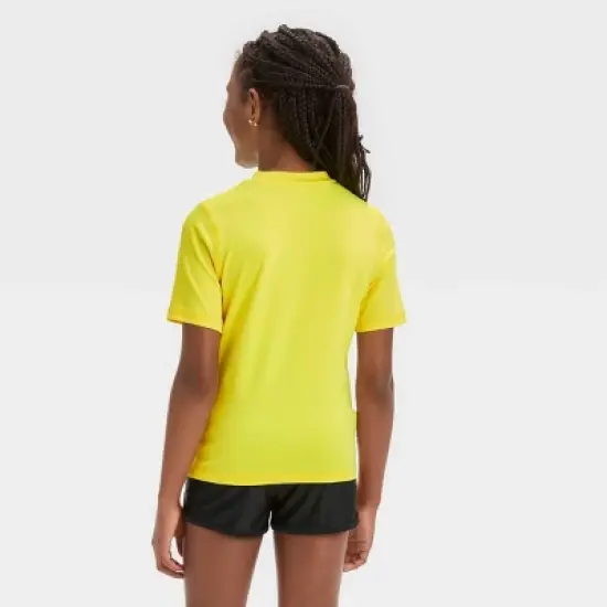  Girls' Solid Rash Guard Swim Top - Cat & Jack&trade; image {2}