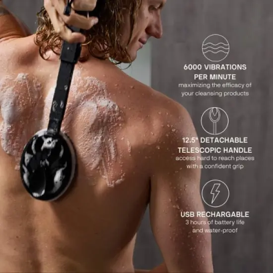 Black Wolf Sonic Scrubber - Powered Body and Face Brush image {3}