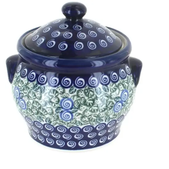 Blue Rose Polish Pottery 1098 Zaklady Medium Canister image {8}