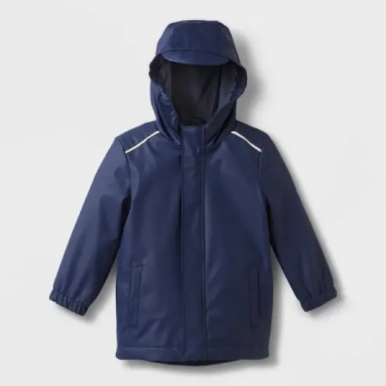Toddler Long Sleeve Rain Coat - Cat & Jack&trade; Navy Blue  image {3}