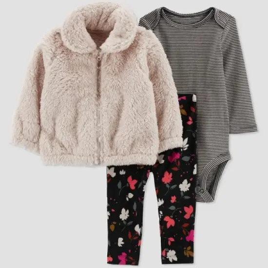 Carter's Just One You&reg;️ Baby Girls' Floral Jacket & Bottom Set image {4}