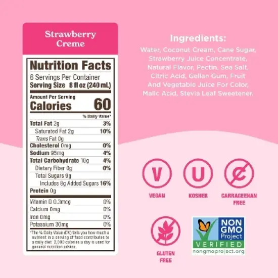 Califia Farms Strawberry Creme Refresher - 48 fl oz image {4}