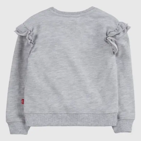Levi's&reg; Toddler Girls' Ruffle Crewneck Sweatshirt - Heather Gray image {1}