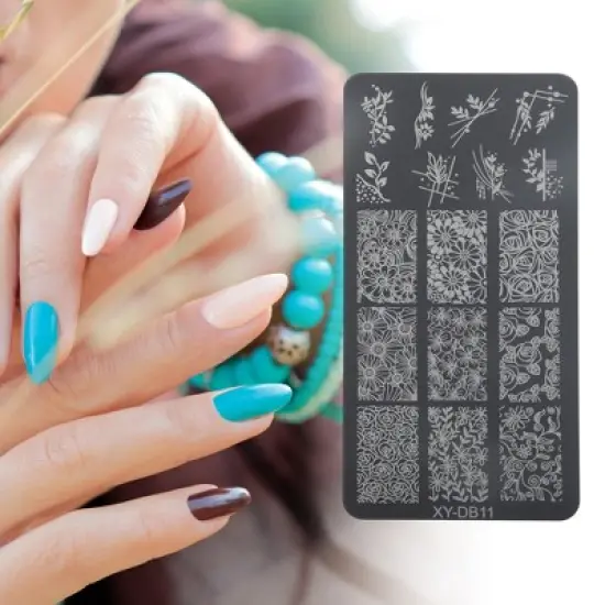 Unique Bargains Colorful Nail Art Stamp XY-DB11 Silver Tone 1 Pc image {4}