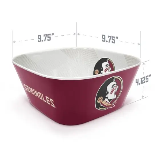 NCAA Florida State Seminoles Serving Bowl: Melamine Rounded Square, 15-Volume image {3}