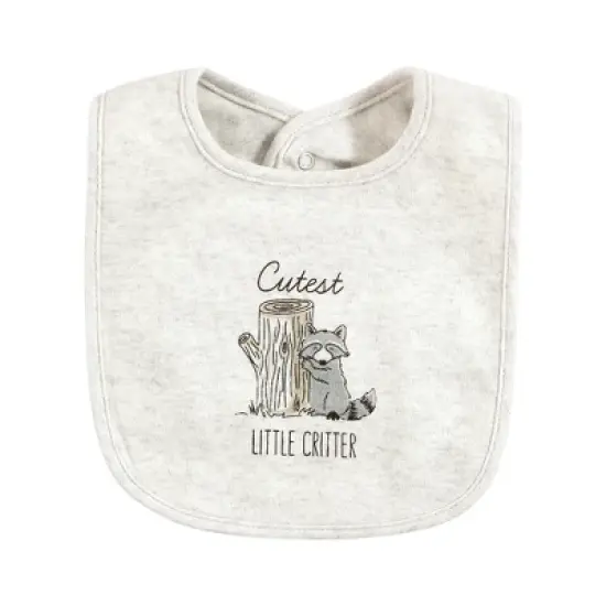 Hudson Baby Unisex Baby Cotton Bibs, Forest Animals, One Size image {6}