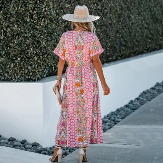 Women's Vibrant Boho Maxi Dress with Alluring Print - Cupshe image {2}