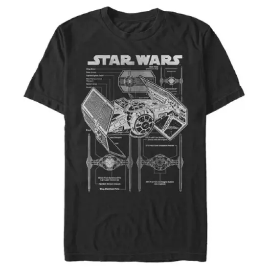Men's Star Wars TIE Fighterprint T-Shirt image {5}