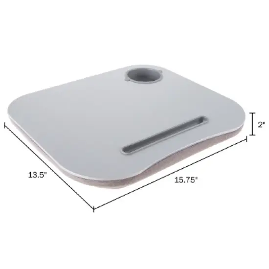 Hastings Home Laptop Buddy Portable Lap Desk With Cushioned Bottom, Pen Tray, and Cup Holder image {1}