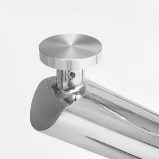 Eileen 43.3 inch Contemporary Round Dining Table With Clear Tempered Transparent Glass Tabletop and Pedestal Legs-The Pop Maison image {5}