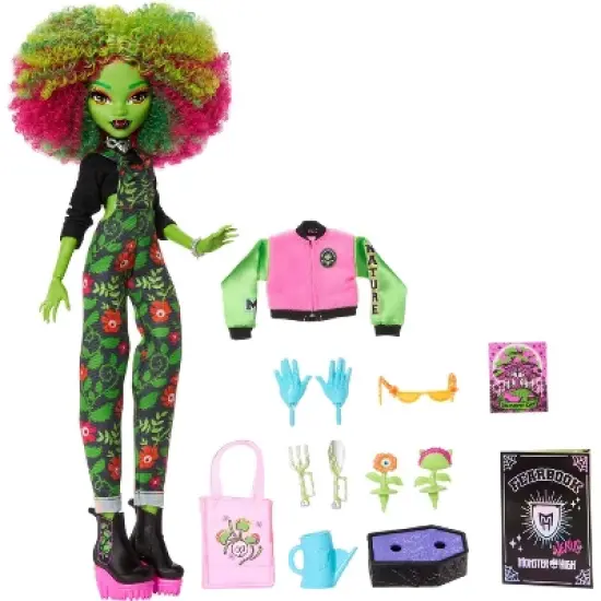 Monster High Fearbook Venus McFlytrap Fashion Doll with Yearbook and Unearthed Club Accessories image {4}