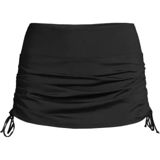 Lands' End Women's Plus Size Chlorine Resistant Tummy Control Adjustable Swim Skirt Swim Bottoms image {5}