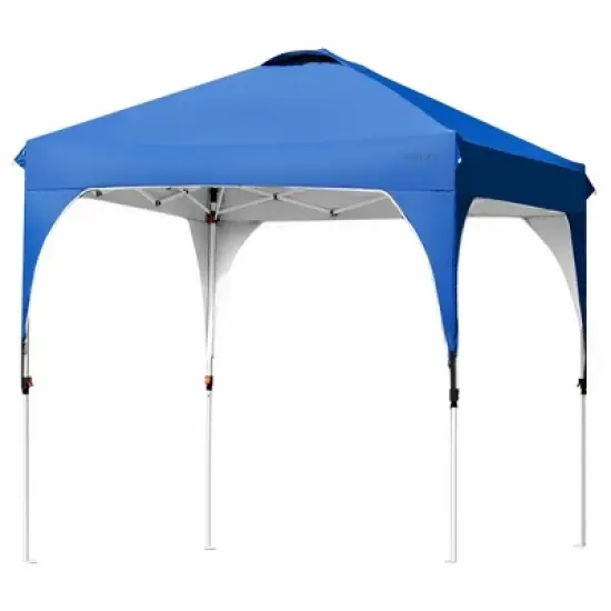 Costway 6.6x6.6 FT Pop up Canopy Tent Shelter Height Adjustable w/ Roller Bag image {6}