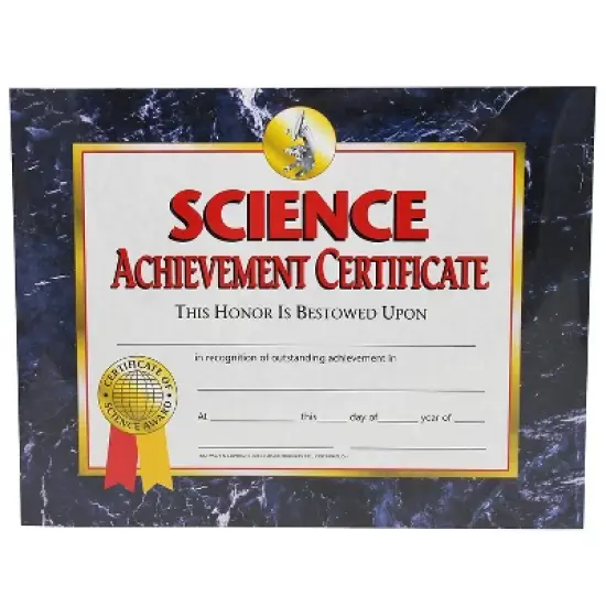 Flipside Hayes Publishing Science Achievement Certificate 30 Per Pack 3 Packs (H-VA571-3) image {1}