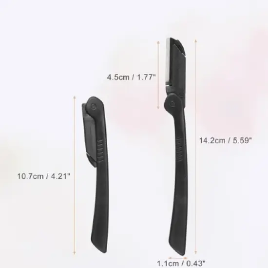 Unique Bargains Stainless Steel Eyebrow Razor 6Pcs image {2}