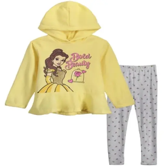 Disney Princess Mulan Rapunzel Jasmine Ariel Belle Cinderella Tiana Tinker Girls Pullover Hoodie Legging Toddler to Big Kid image {8}