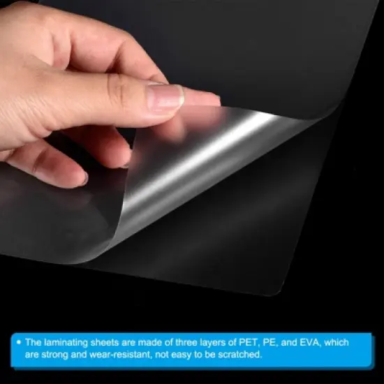 Unique Bargains Transparent Thermal Laminating Pouches for Card Photo Protect DIY 100 Pcs image {3}