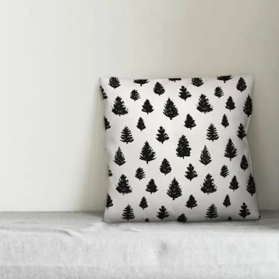 Creative Products Black Painted Trees 18x18 Indoor / Outdoor Pillow image {1}