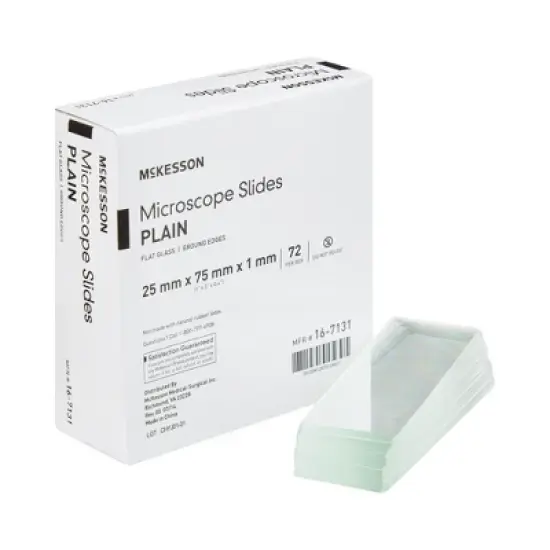McKesson Glass Microscope Slides Plain 1 X 3 Inch X 1 mm image {2}
