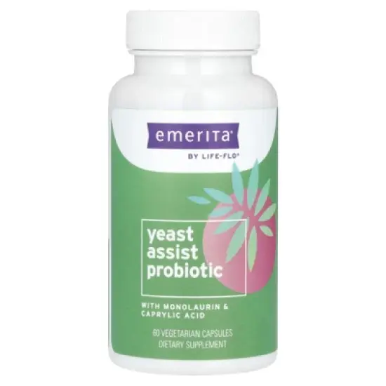 Emerita Yeast Assist Probiotic, 60 Vegetarian Capsules image {2}