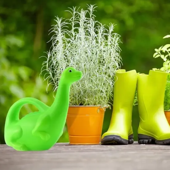 Cornucopia Brands Green Dinosaur Watering Can; Novelty Plastic Waterer Kid-Loved image {3}