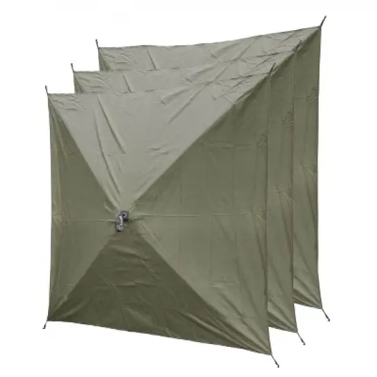 CLAM Quick-Set Traveler 6' x 6' Portable Pop-Up Outdoor Camping Gazebo Screen Tent Canopy Shelter and Carry Bag with 3 Wind and Sun Panels Accessory image {2}