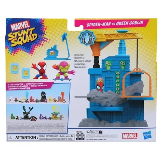 Marvel Stunt Squad Spider-Man vs Green Goblin Crane Smash Playset image {3}