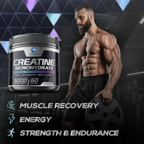 Creatine Powder 5000mg (5g) - Pure Micronized Creatine Monohydrate Supplement Unflavored, Keto Friendly - Creatine Nutritional Supports - 60 Servings image {6}