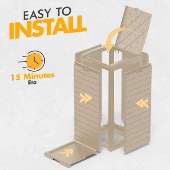 Chic Crate-Resin Manual Lift Outdoor Trash/Recycling Bins - 31 Gallons image {5}