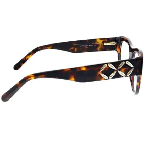 Swarovski  054 Womens Square Eyeglasses Havana 53mm image {2}