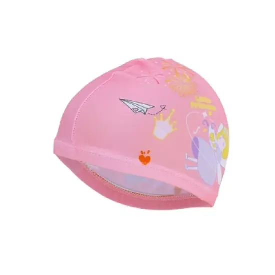 Unique Bargains Kid's Polyester Cartoon Figure Swim Cap Pink 1 Pc image {5}