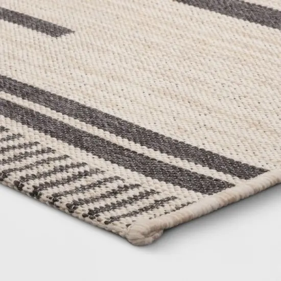 5' x 7' Outdoor Rug Multitier Bars Gray/Cream - Project 62&trade; image {1}