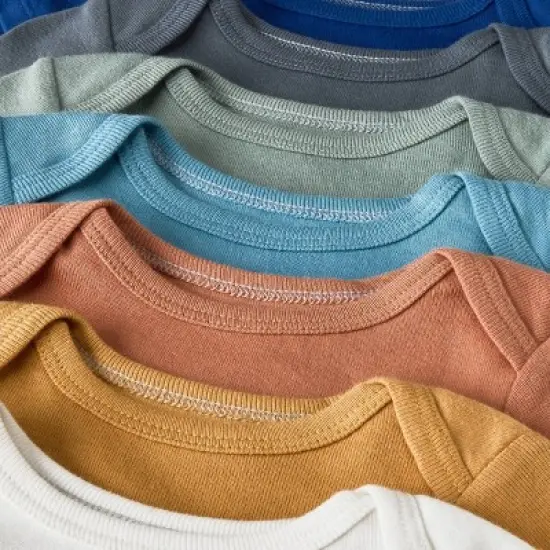 Baby 7pk Short Sleeve Bodysuit - Cloud Island&trade; Orange image {2}