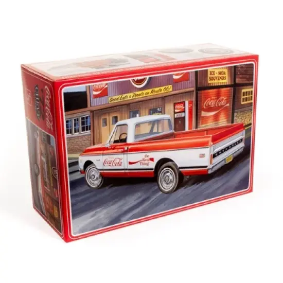 Polar Lights 1972 Chevy Pickup with Vending Machine and Crates (Coca-Cola) 2T Model Kit image {4}