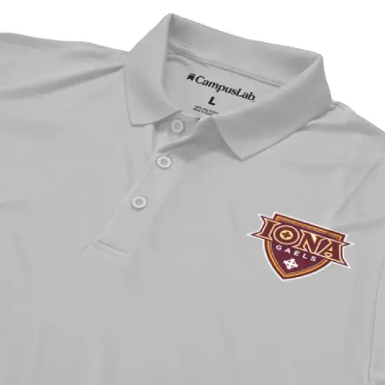 Men's Iona College Adult Polo Left Chest Logo image {3}