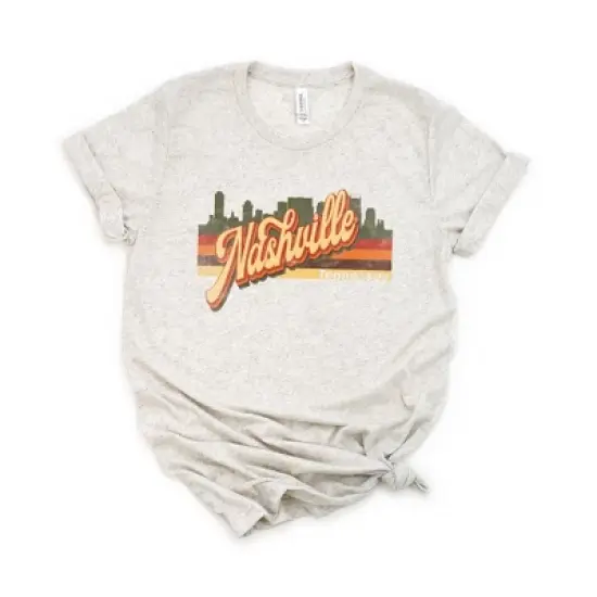 Simply Sage Market Women's Nashville Stripes Short Sleeve Graphic Tee image {3}