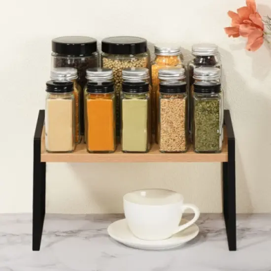 Unique Bargains Stackable Kitchen Spice Racks Countertop Organizer Shelves 1 Pc image {2}
