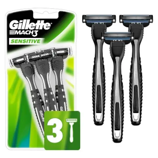 Gillette Mach3 Sensitive Men's Disposable Razor image {4}